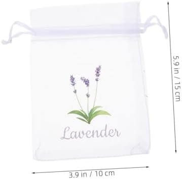 Garneck 20pcs Lavender Sachet Drawstring Mesh Pouches