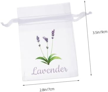 HEALLILY 50pcs Lavender Scented Mesh Sachet Bags