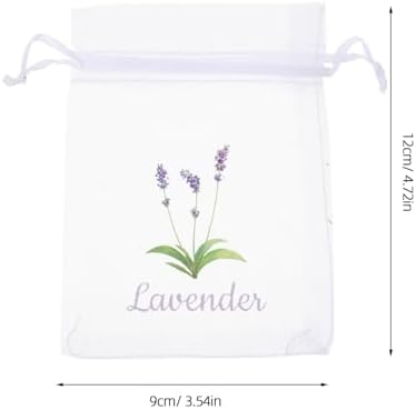 Amosfun 20pcs Organza Lavender Sachets Bags Drawstring Closure Spacious Storage