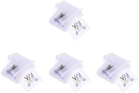 LUOZZY 80 pcs Lavender Sachet Bags with Drawstring - White