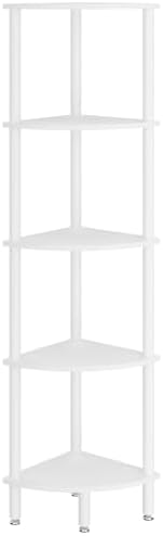 IBUYKE 5 Tier Corner Shelf Stand White