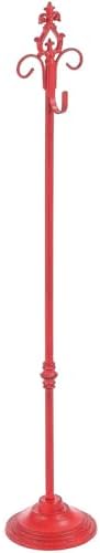 Retro Red Wreath Stand with Fleur-De-Lis Top