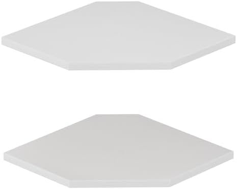 JJL Corner Shelf Wall Mounted 2 Tier 133 Inch Deep