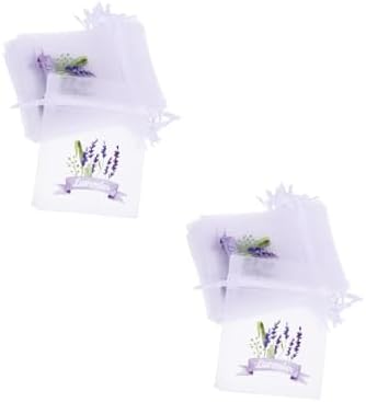 LUOZZY 40 Pcs Lavender Sachet Bags Drawstring Pouches for Wardrobe and Home