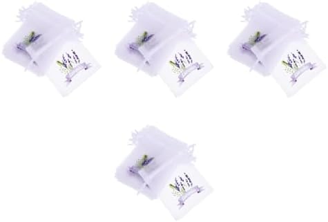 LUOZZY 80 pcs Lavender Sachet Bags with Drawstring - White