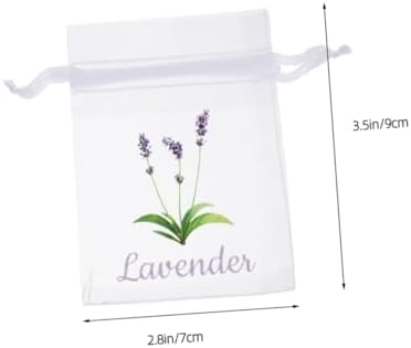 PRETYZOOM 50pcs Organza Drawstring Pouches for Dried Flowers Spices