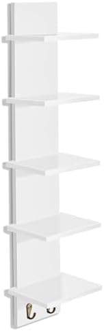Sorbus 5 Tier Wall Shelf with Hooks and Storage