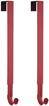 Haute Decor Adjustable Wreath Hanger 2 Pack Red