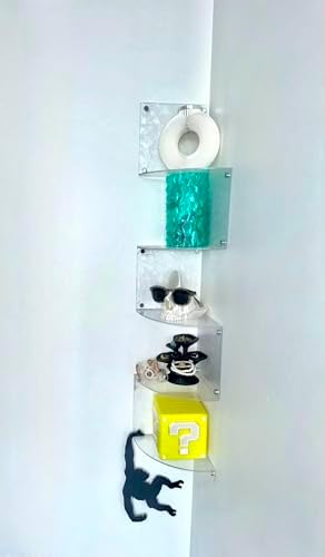 5 Tier Floating Acrylic Corner Shelf Organizer