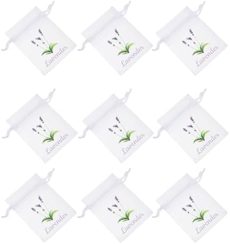 20pcs Lavender Embroidered Organza Sachet Bags for Herbs Spices Jewelry