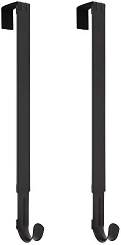 Haute Decor 2-Pack Adjustable Wreath Hanger Hook - Matte Black