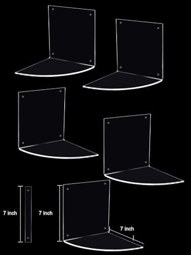5 Tier Floating Acrylic Corner Shelf Organizer