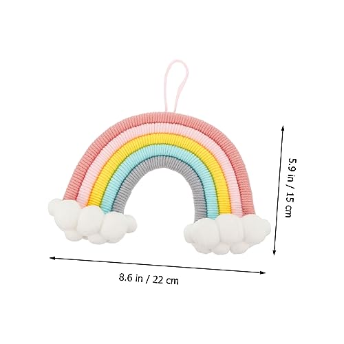 HANABASS Rainbow Woven Wall Pendant for Bedrooms and Playrooms