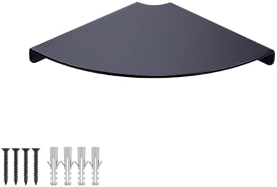 6 Inch Heavy Duty Aluminum Corner Shelf - Black