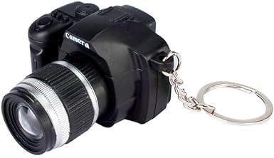 Black Camera LED Keychain with Sound