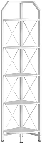 5-Tier Corner Shelf with Industrial Style TCJ10WB