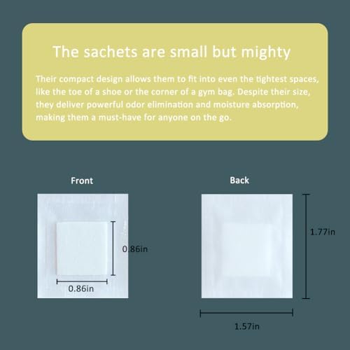 100 Pack Small Scented Sachets for Odor Control