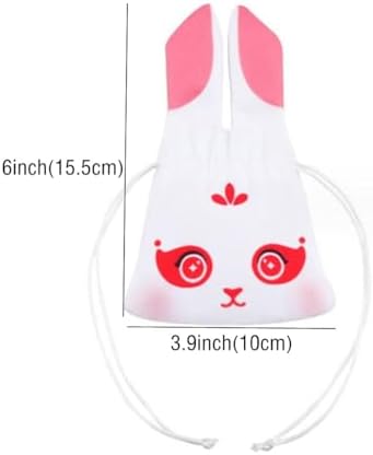 10 Pcs Chinese Rabbit Sachet Bags Velvet Drawstring Gift Pouch Set