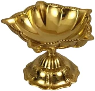 Small Brass Diya Oil Lamp for Pooja and Holi Festival