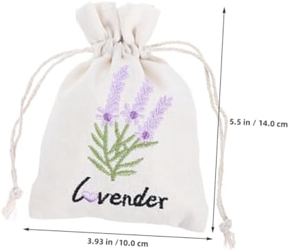 Zerodeko 5pcs Canvas Drawstring Pouches for Jewelry and Aromatherapy