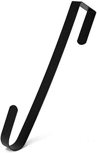 RND Over Door Wreath Hanger Hook - Black 12 Inch