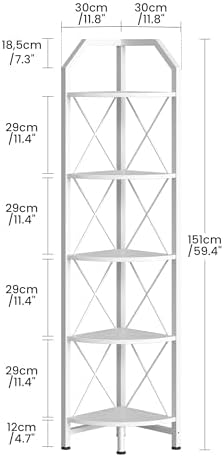 5-Tier Corner Shelf with Industrial Style TCJ10WB