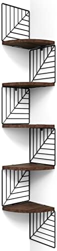 Love-KANKEI 5 Tier Corner Shelf Wall Mount