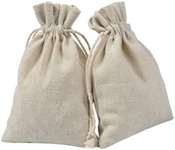 SOIMISS 4 Pack Cotton Tea Storage Bags Travel Toiletry Sachets