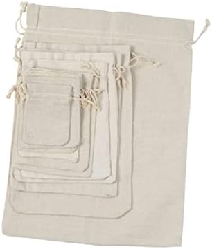 SOIMISS 4 Pack Cotton Tea Storage Bags Travel Toiletry Sachets