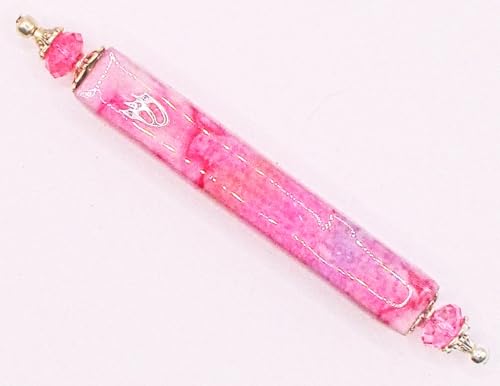 Handmade Light Pink Batik Mezuzah