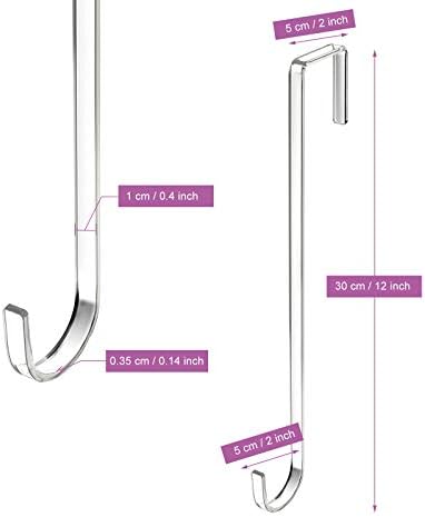 Ripeng 6 Piece 12 Inch Plastic Wreath Hanger for Front Door
