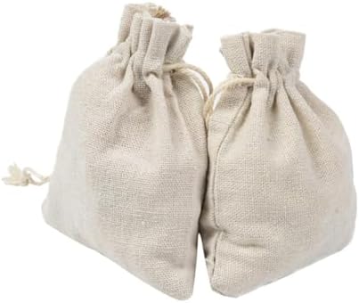4Pack Cotton Drawstring Sachet Bags for Tea Storage and Lavender Fragrance