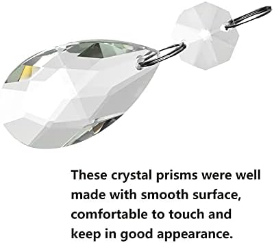 NUPTIO 20PCS Crystal Teardrop Pendant Hanging Decor