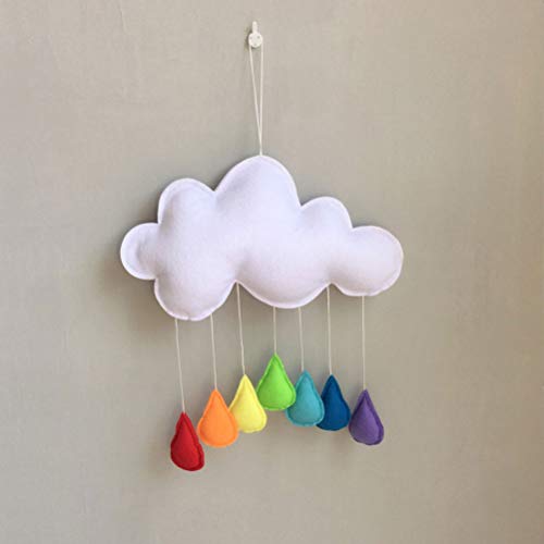 Cloud Rainbow Raindrops Wall Mobile Decor