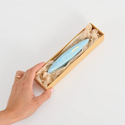 Light Blue Ceramic Mezuzah 47in Peel and Stick