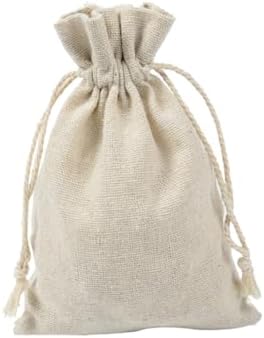 SOIMISS 4 Pack Cotton Tea Storage Bags Travel Toiletry Sachets