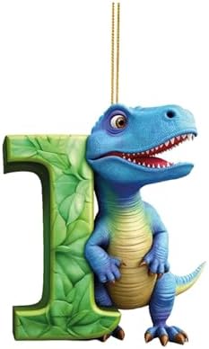 Dinosaur Christmas Ornaments with 26 Letters