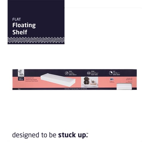 HIGH MIGHTY 36 Floating Shelf Holds 25lbs Tool-Free Install