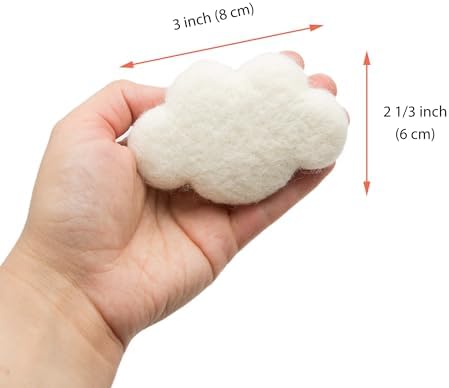 Glaciart One Felt Clouds - 5-Pack Soft Plush Decor