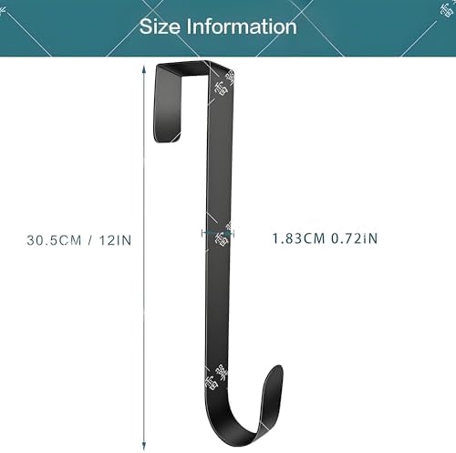 Front Door Garland Hanger No Nails Heavy Duty Adjustable Wreath Holder