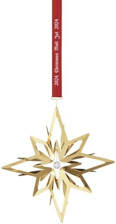 2024 Christmas Mobile Ornament 18kt Gold-Plated Brass