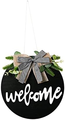 PRETYZOOM Elegant Door Wreath Hanger Welcome Board Decor