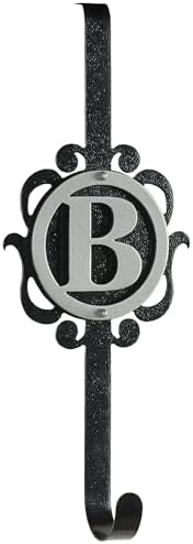 Touch Of Class Metal Overture Monogram Wreath Hanger Silver Black