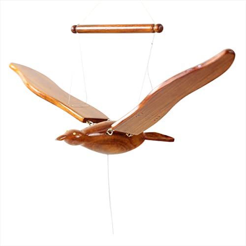 Artisan Handmade Wooden Flying Bird 3D Sculpture