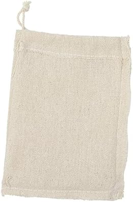 4Pack Cotton Drawstring Sachet Bags for Tea Storage and Lavender Fragrance