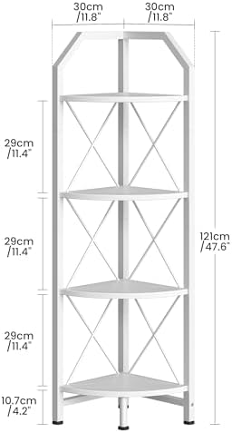 CHOEZON 4-Tier Corner Shelf Display Stand