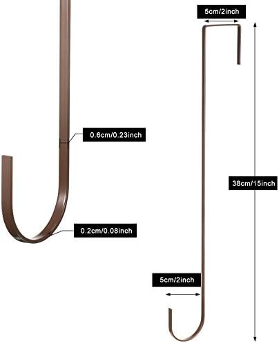 Hotop 15 Inch Door Wreath Hanger Hook Set