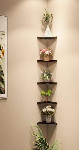 6 Inch Heavy Duty Aluminum Corner Shelf - Black