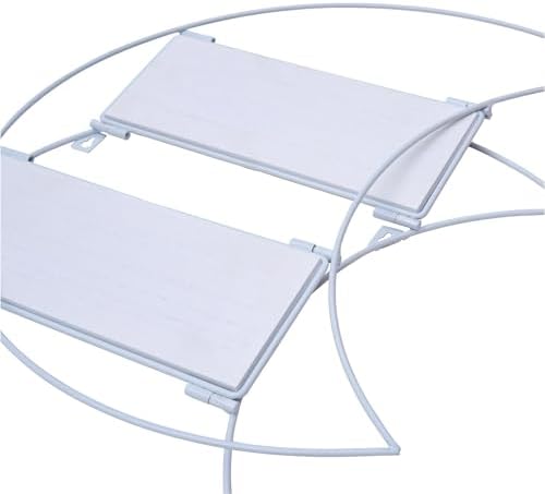 Urban Lifestyle 2-Tier Floating Shelf with Crescent Moon Design