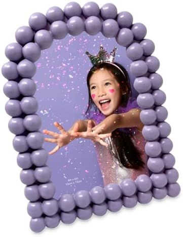 Isaac Jacobs 4x6 Matte Lavender Double Bauble Arch Photo Frame